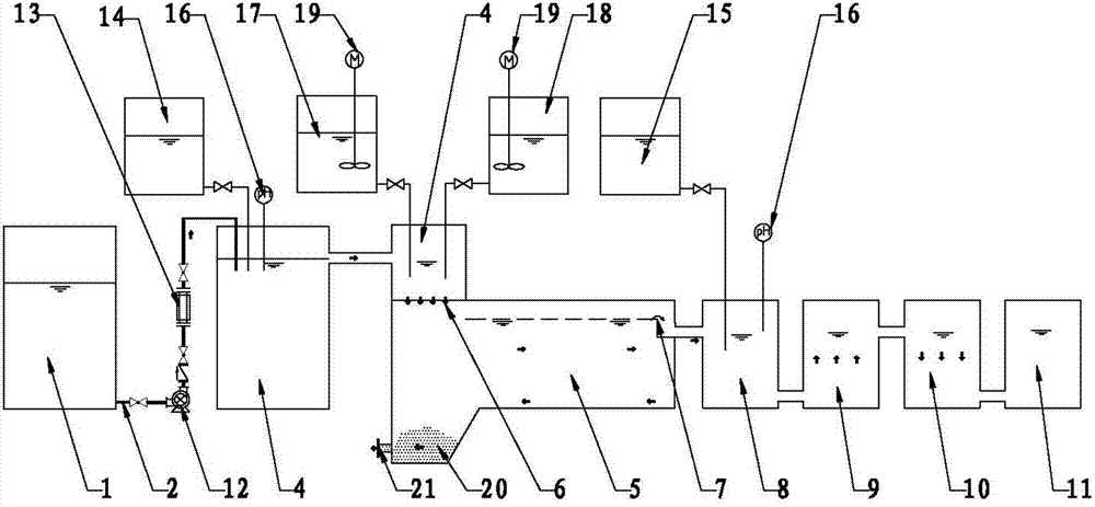 Heavy-metal waste water treatment device