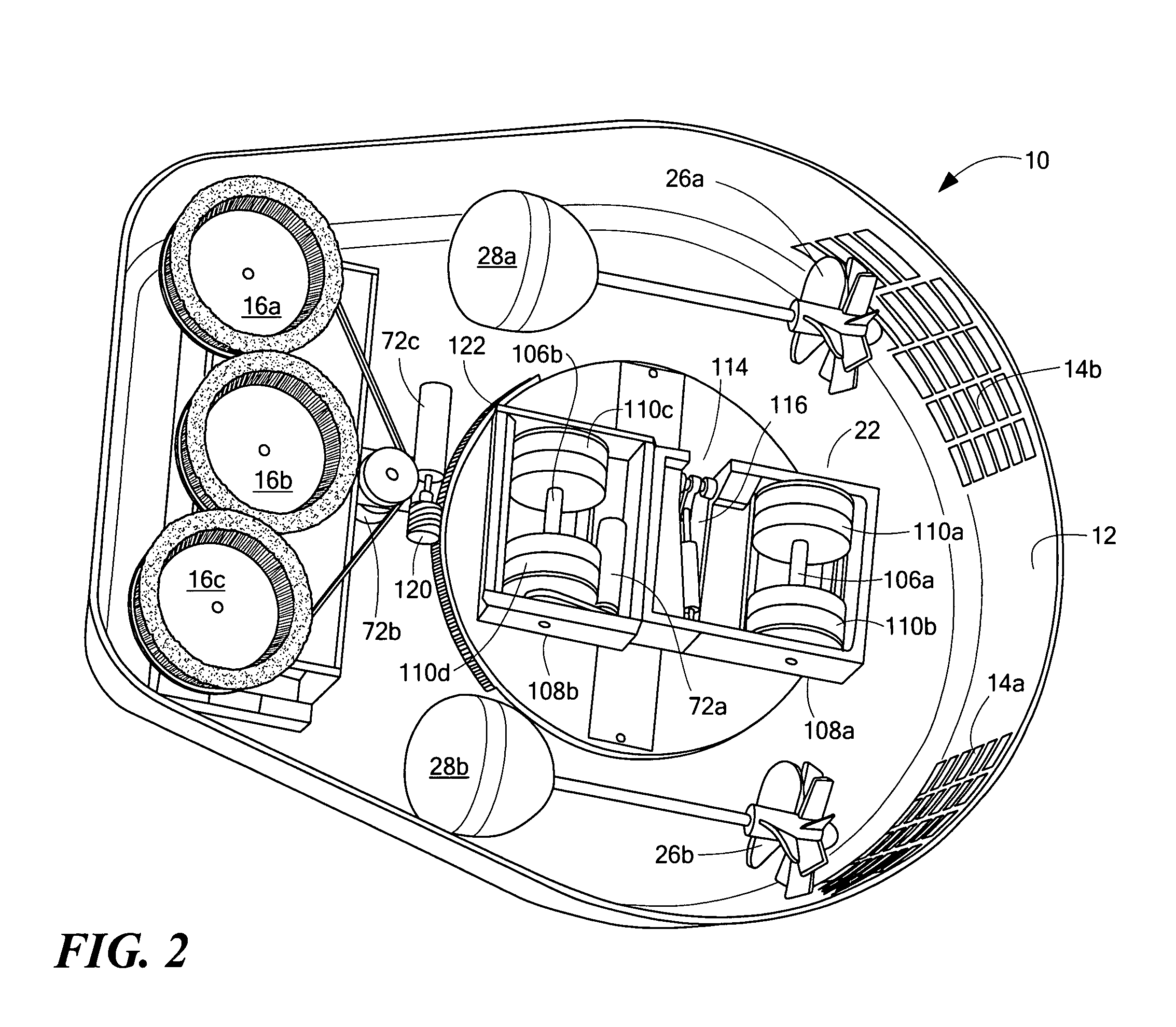 Hull robot steering system