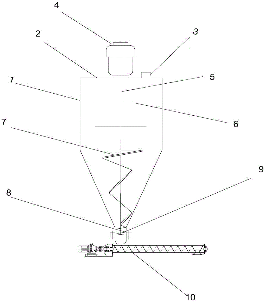 A vertical storage tank for efficient dispersion and quantitative feeding of sludge