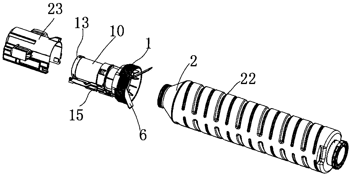 Developer supplying container and device