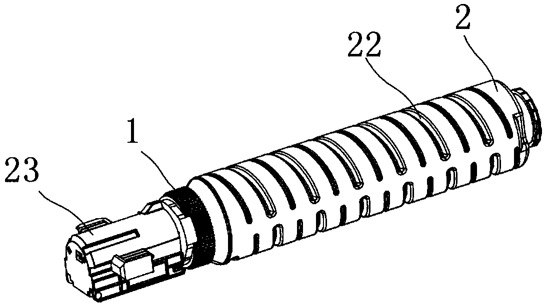 Developer supplying container and device