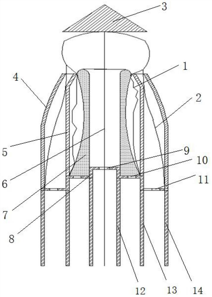 A longitudinally adjustable and fingered skin expansion device