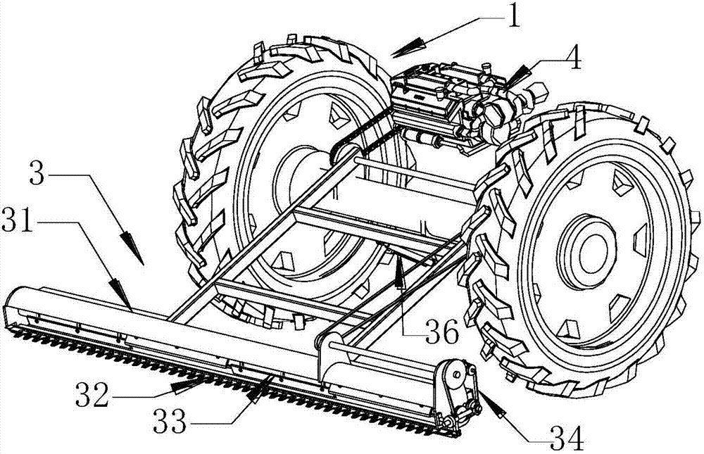 Lifting-type double-header reaper capable of uniformly smashing straws and preventing smashed straw spatter