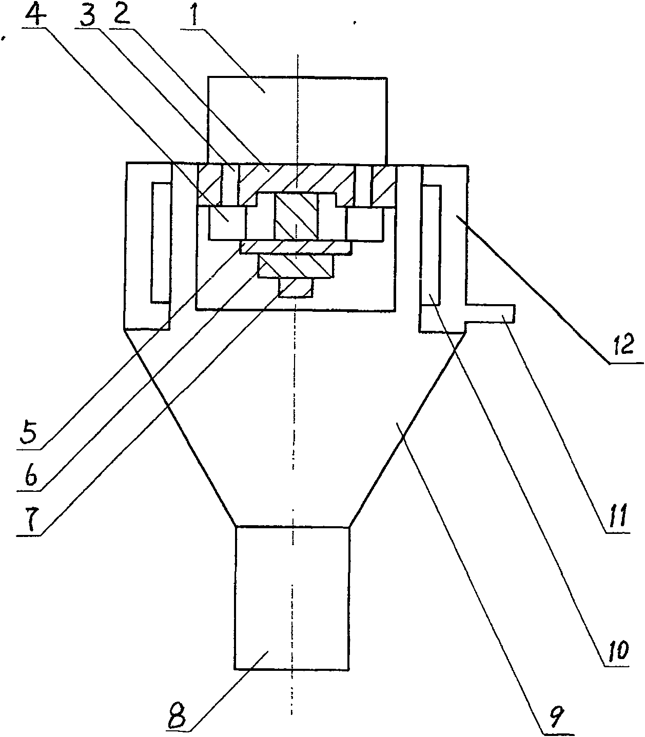 Vertical dry-cutting water-cooling plastic granulator