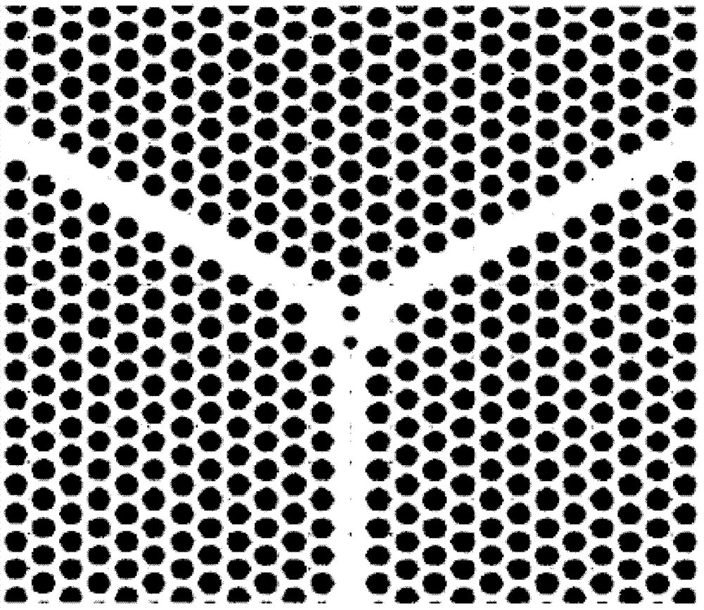 Photonic crystal beam splitter