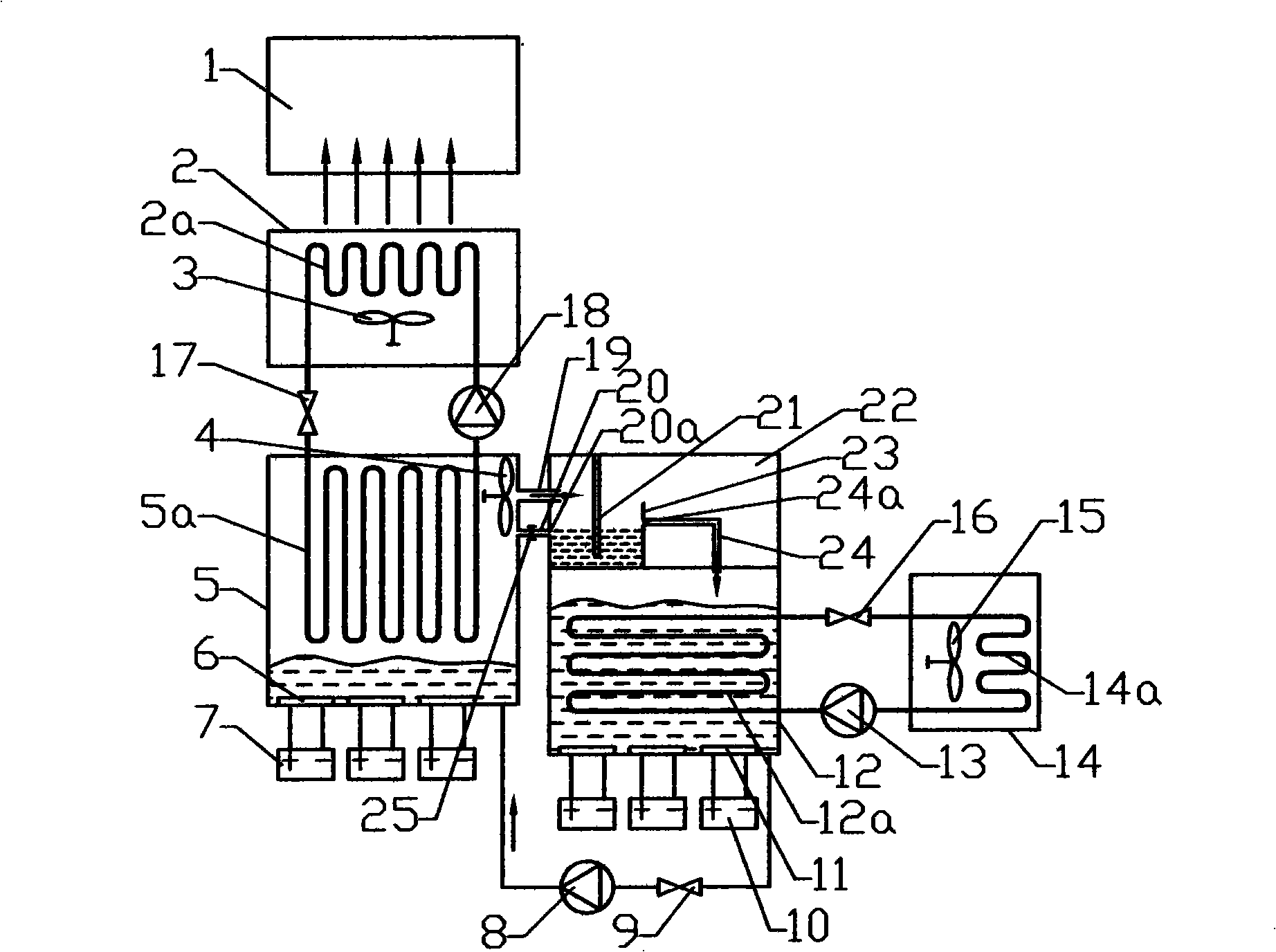 Refrigeration and heating double-effect air conditioner system using ultrasonic atomization technique