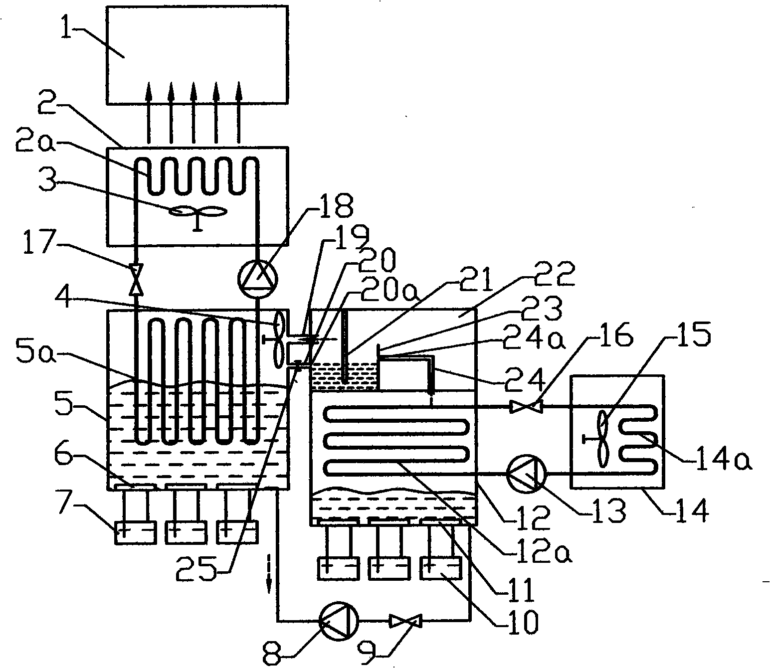 Refrigeration and heating double-effect air conditioner system using ultrasonic atomization technique