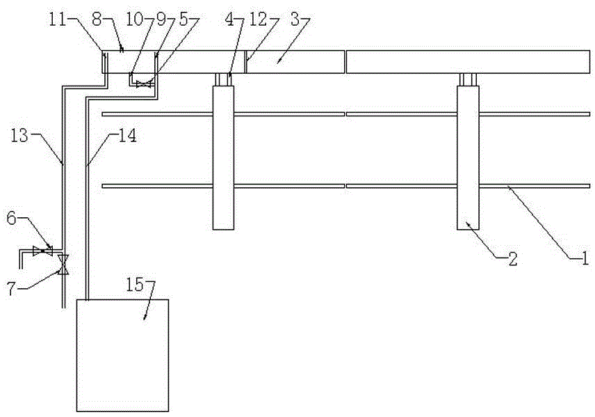 Middle box for solar hot water and heating engineering