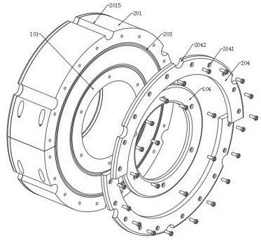 Wind power generation speed-increasing gearbox planet carrier cylindrical roller bearing with stop groove