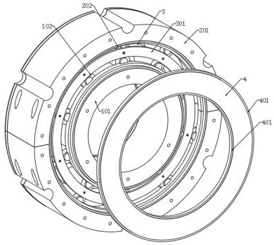 Wind power generation speed-increasing gearbox planet carrier cylindrical roller bearing with stop groove