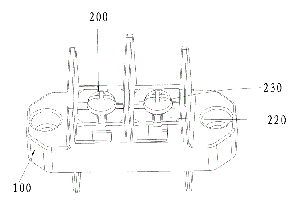 Binding post structure of lamp and lighting device