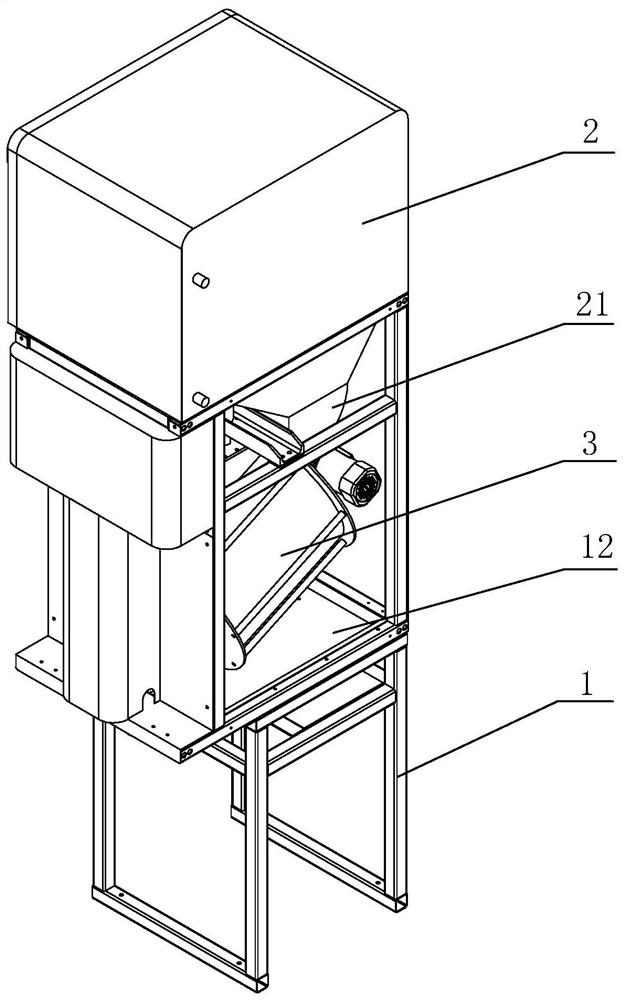 Full-automatic ice separating structure capable of quantitatively discharging ices