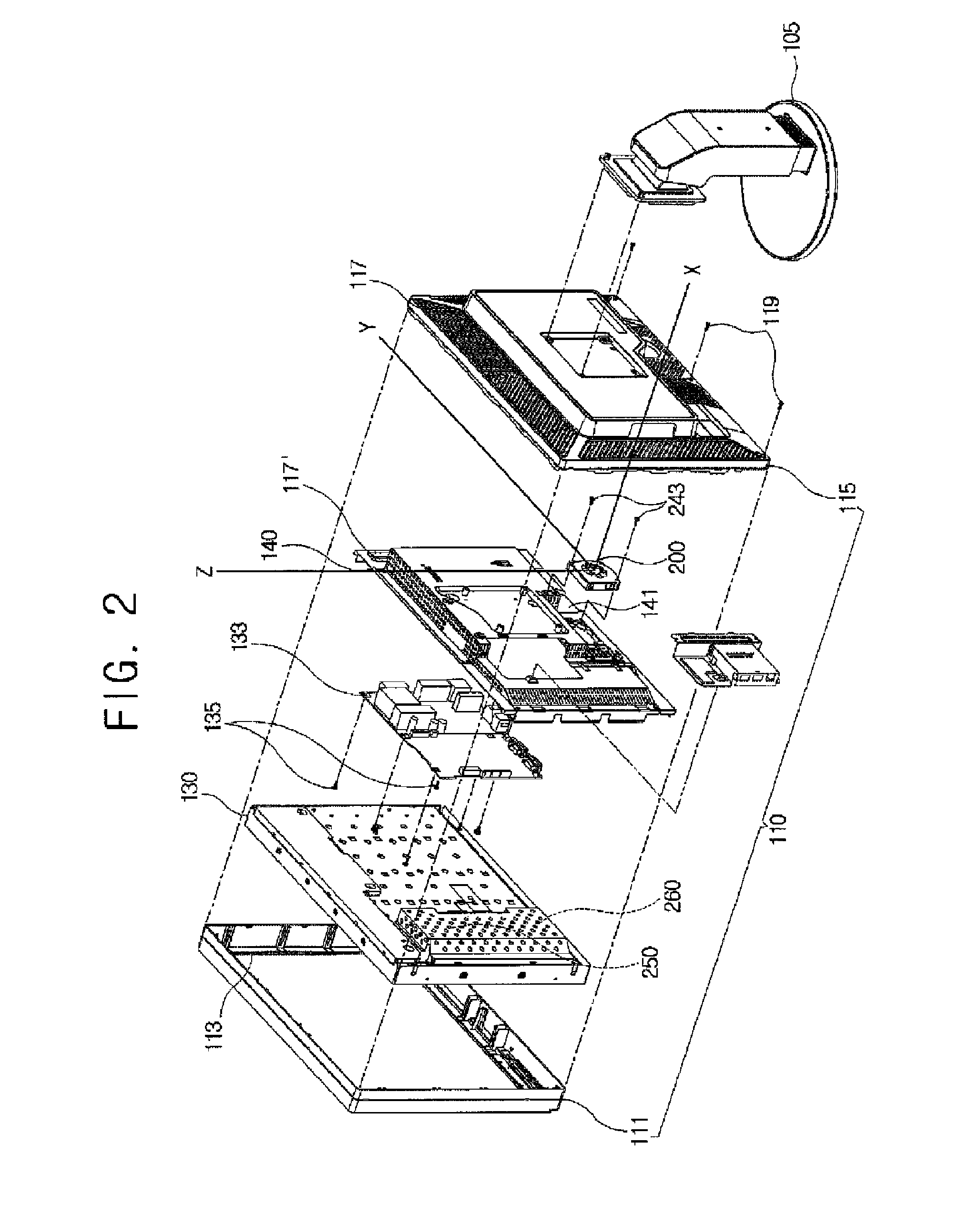 Cooling fan unit and display apparatus having the same