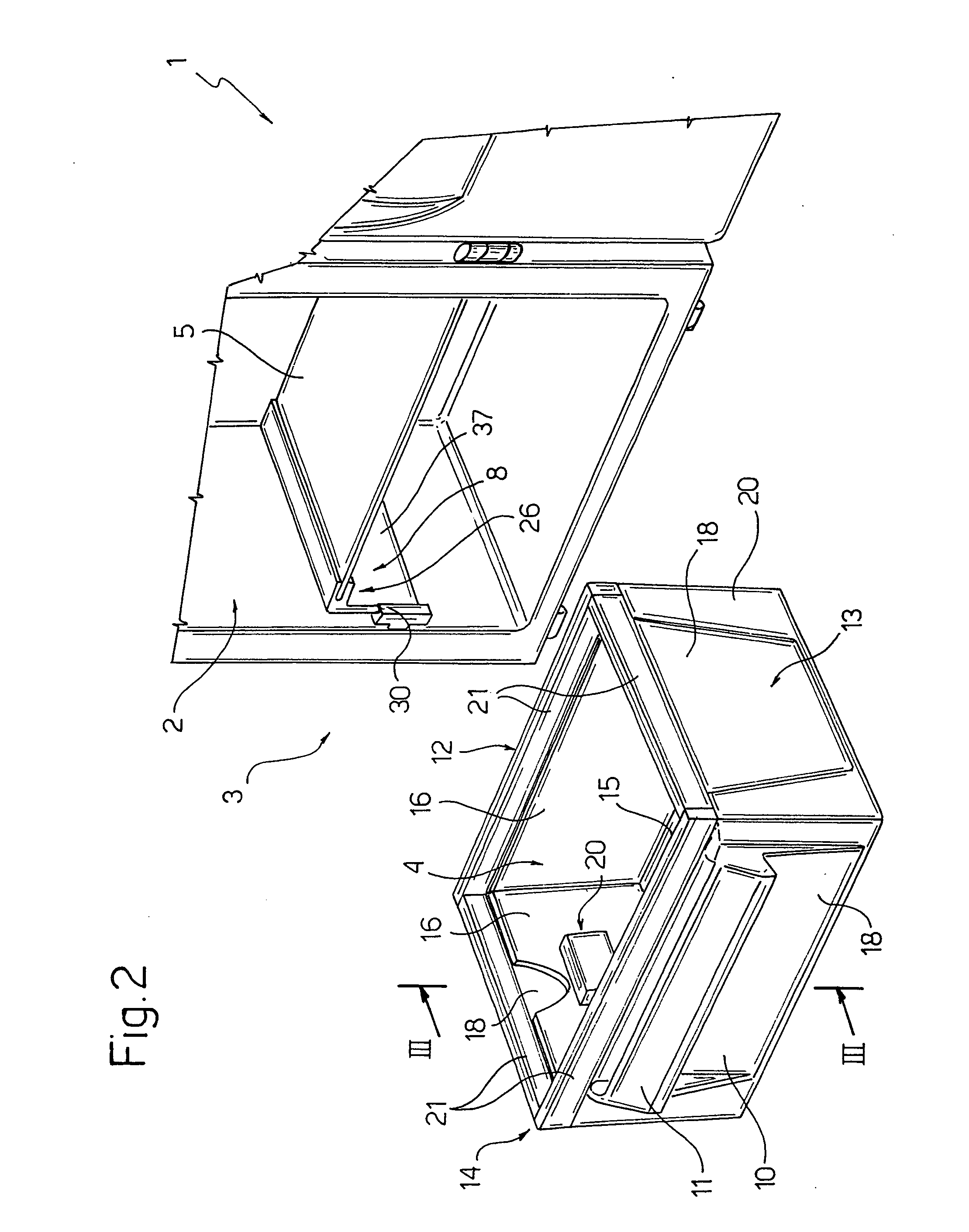 Drawer container device for an electric household appliance, in particular for the fresh food compartment of a refrigerator or freezer