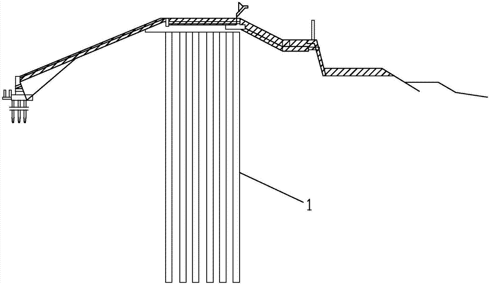 Construction method for foundation stabilization of seawall protection in flood season