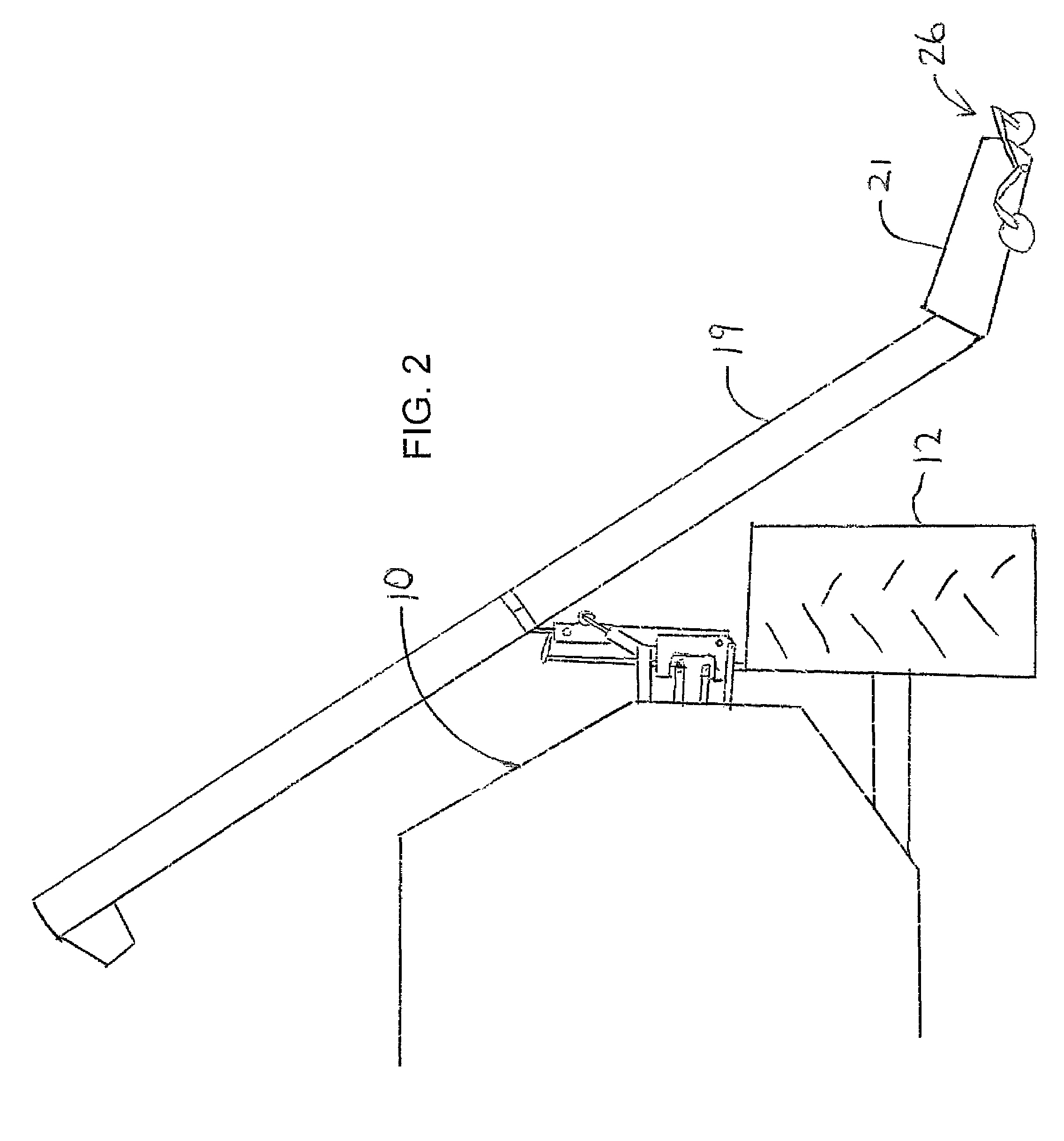 Movable conveyor for loading a container