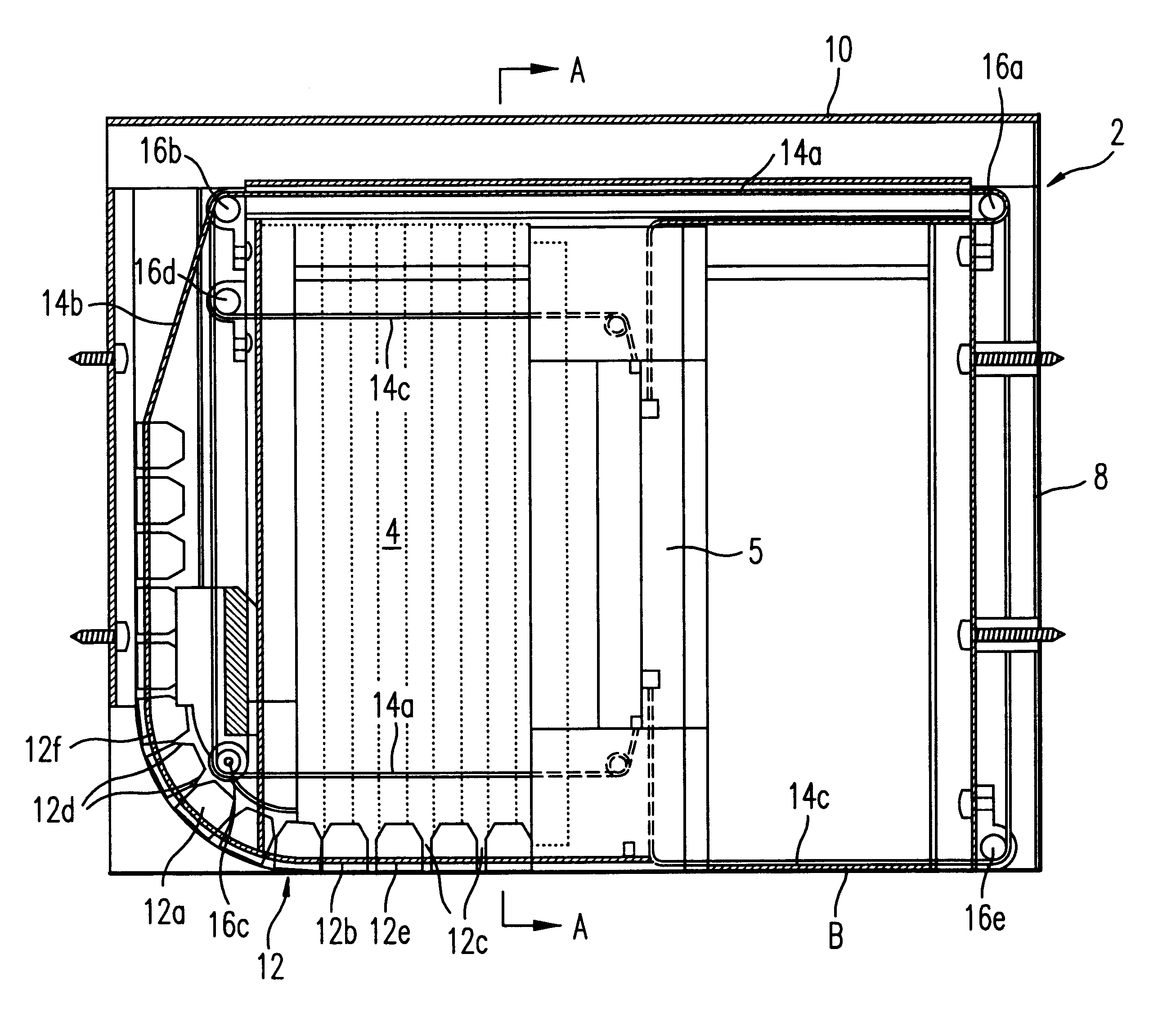 Net guide for side-sliding wire screen