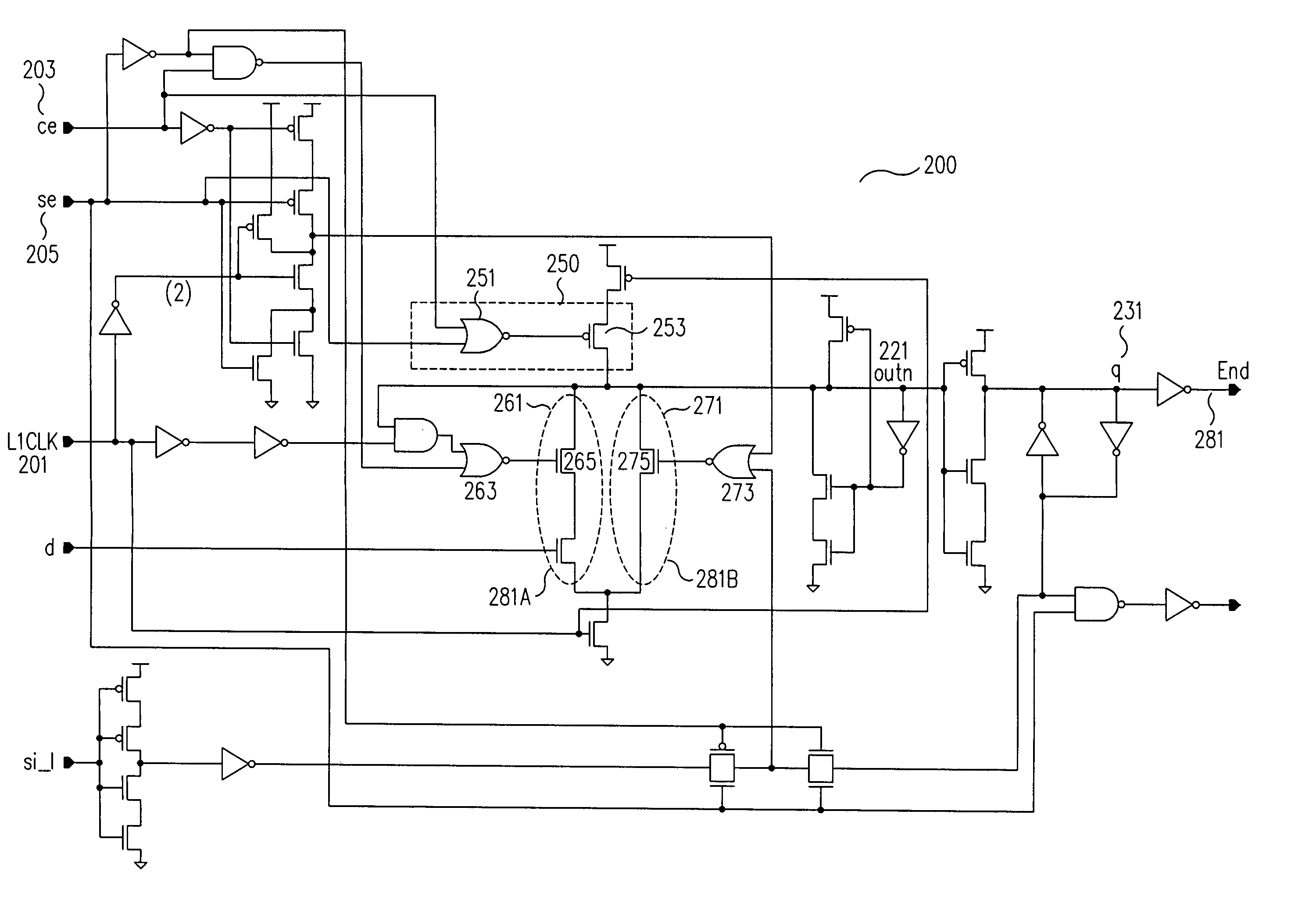 Conditional precharge design in staticized dynamic flip-flop with clock enable