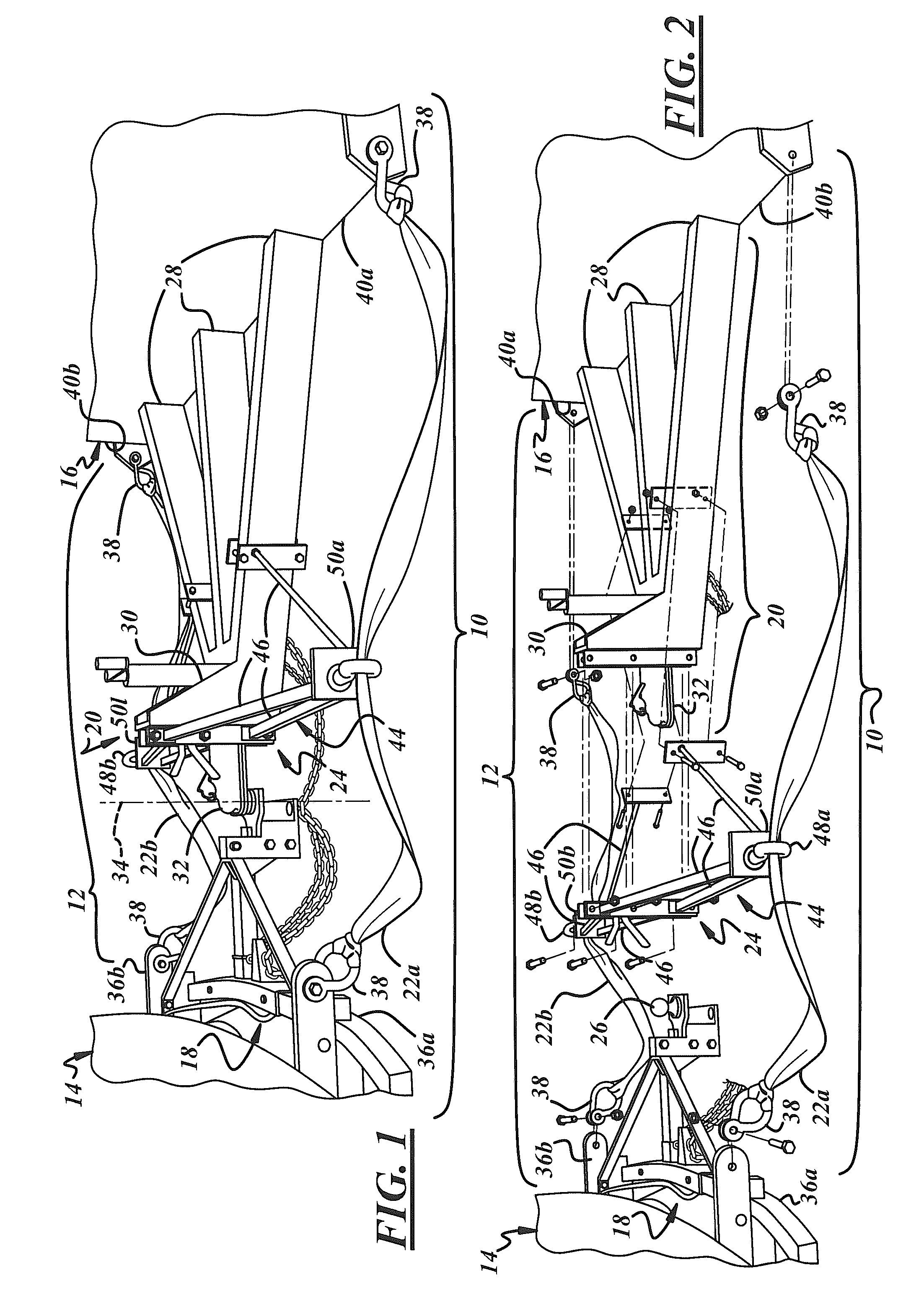 Anti-jackknifing hitch assembly