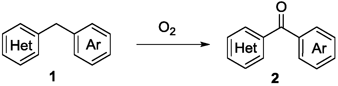 Method for simply and conveniently synthesizing heterocyclic aryl ketone compound