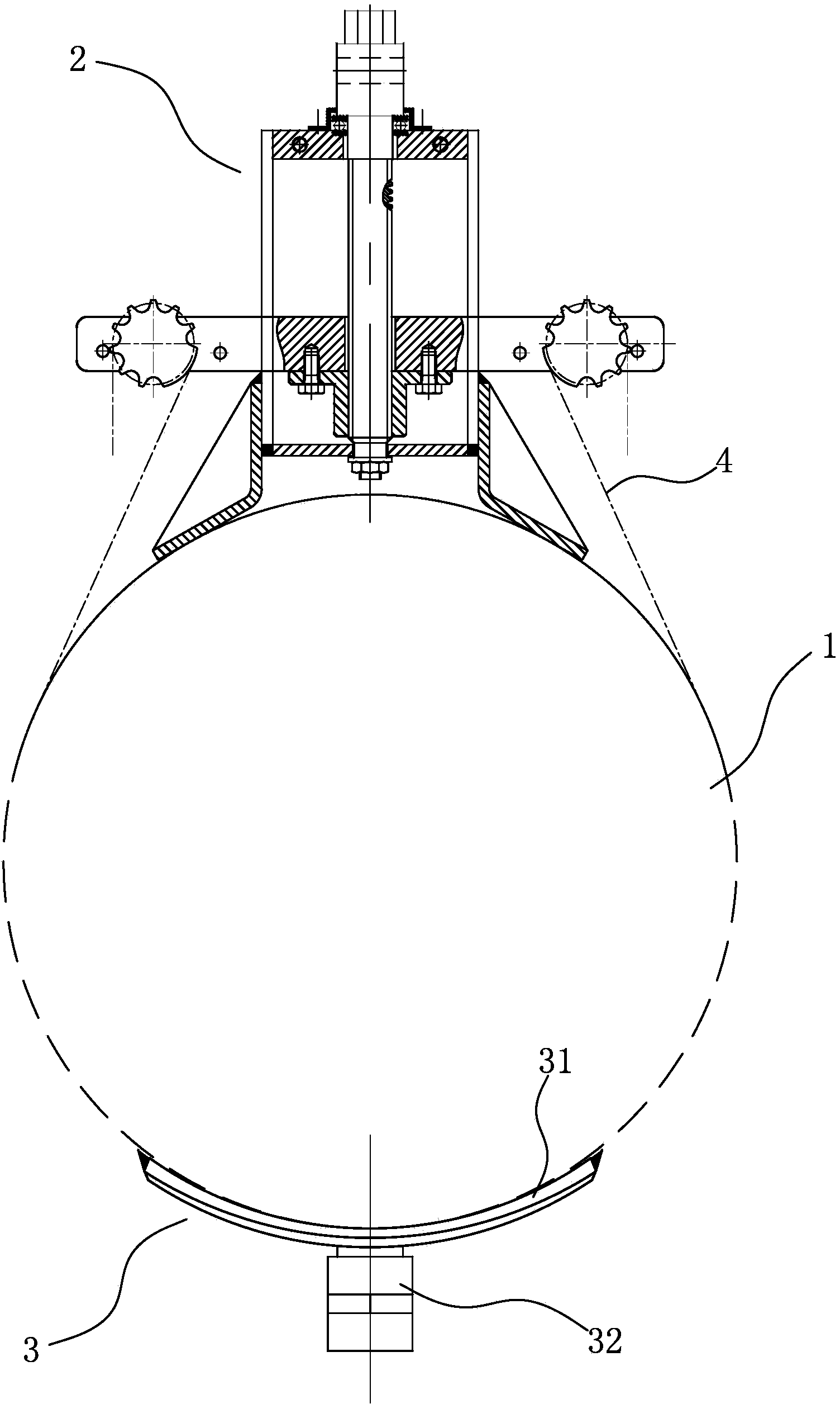 Ball-locking type emergency repair leakage stoppage plate and method for repairing pipeline in emergency through ball-locking type emergency repair leakage stoppage plate