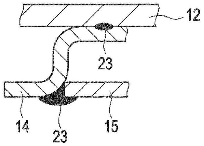 Direct cooling of a power converter by using a stamped plate