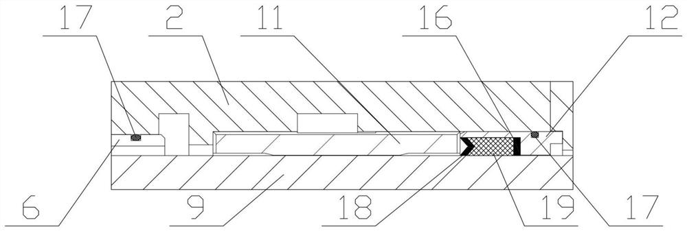 Novel hydraulic and pneumatic composite control cylinder of hydraulic hammer and sealing form