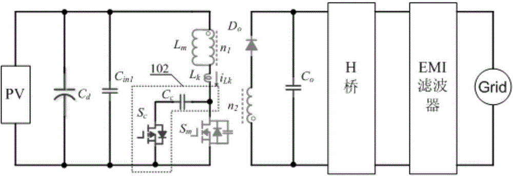 Leakage inductance energy absorption and feedback circuit of flyback transformer and control method thereof