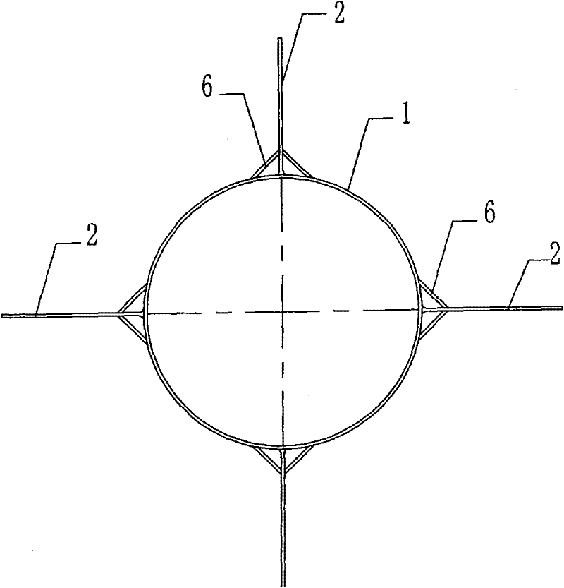 Offshore wind generator single pile base structure with stabilizer fin