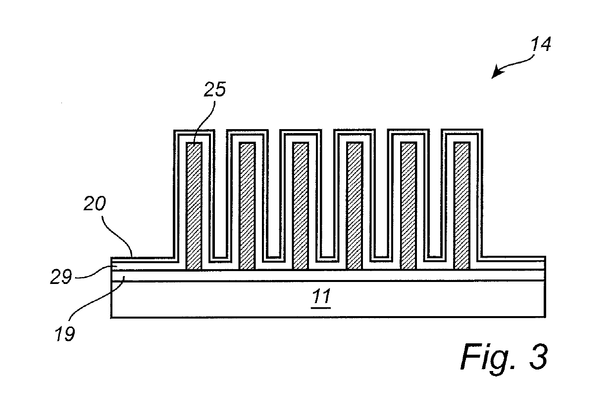 Interposer with a nanostructure energy storage device