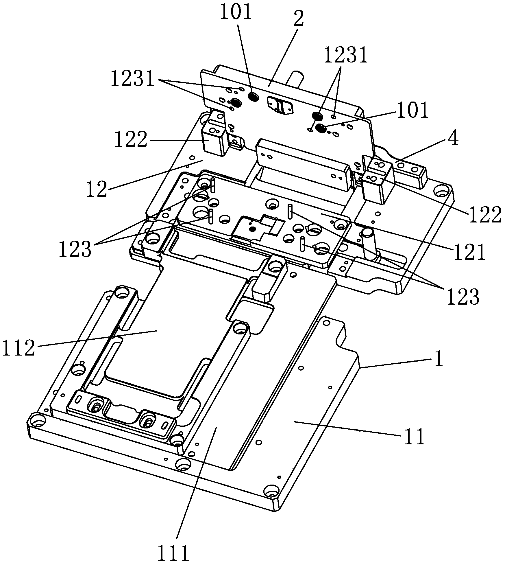 Detection device for detecting liquid crystal module