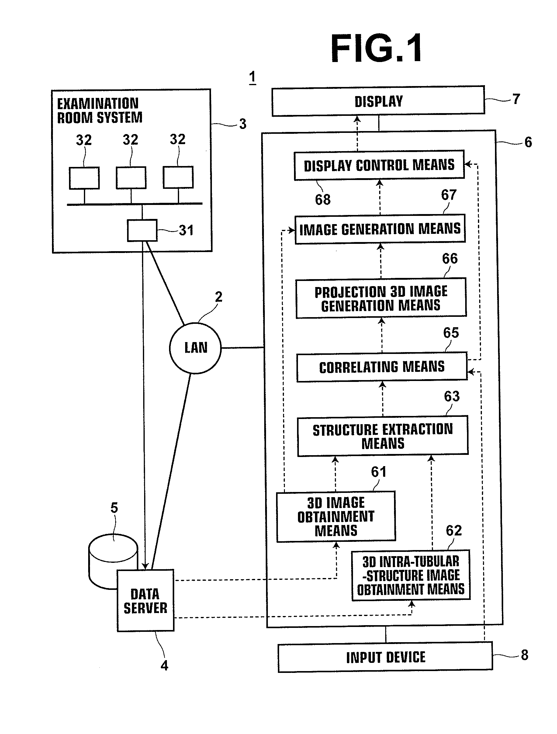 Apparatus, method and medium storing program for reconstructing intra-tubular-structure image