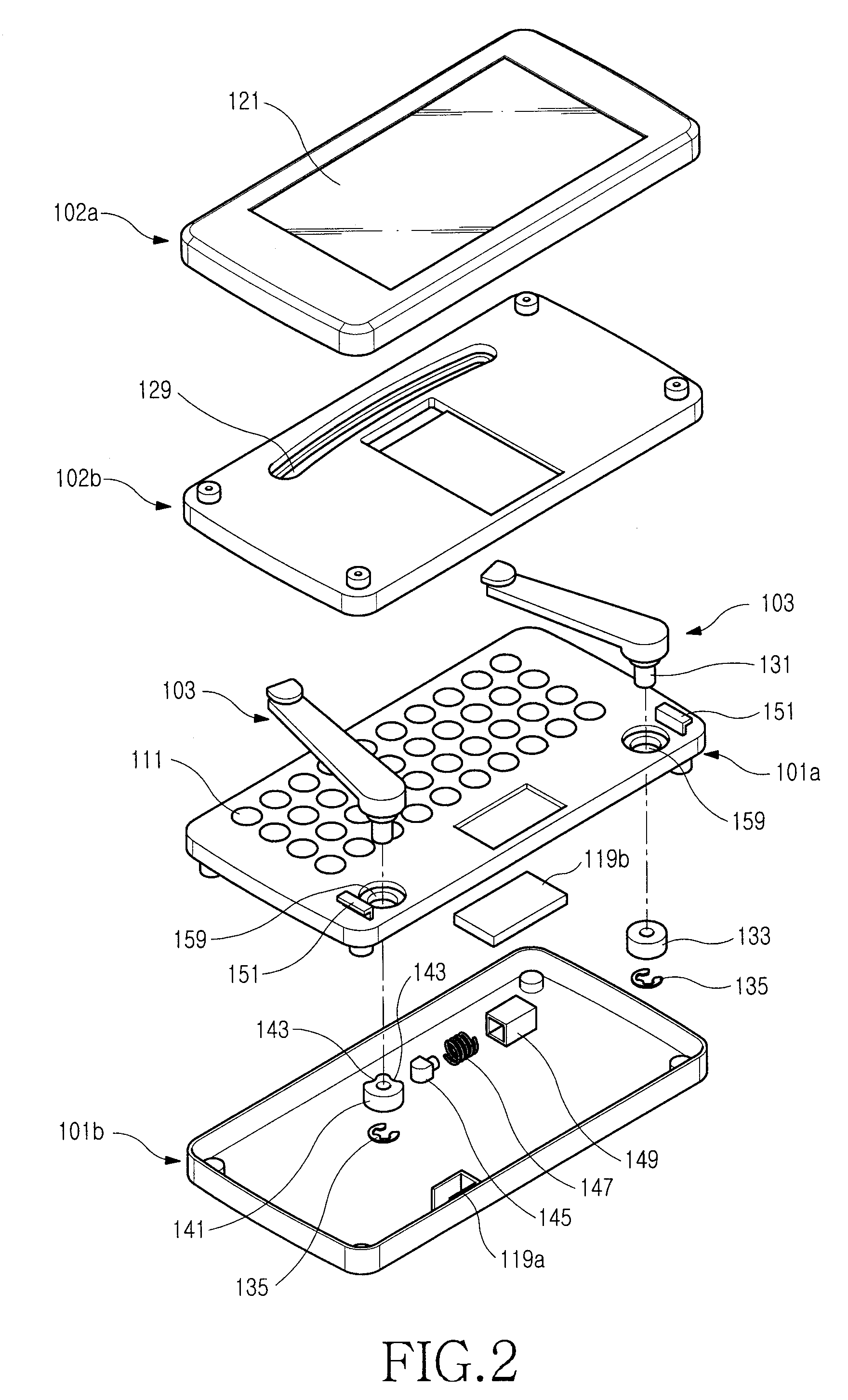 Sliding-type portable terminal