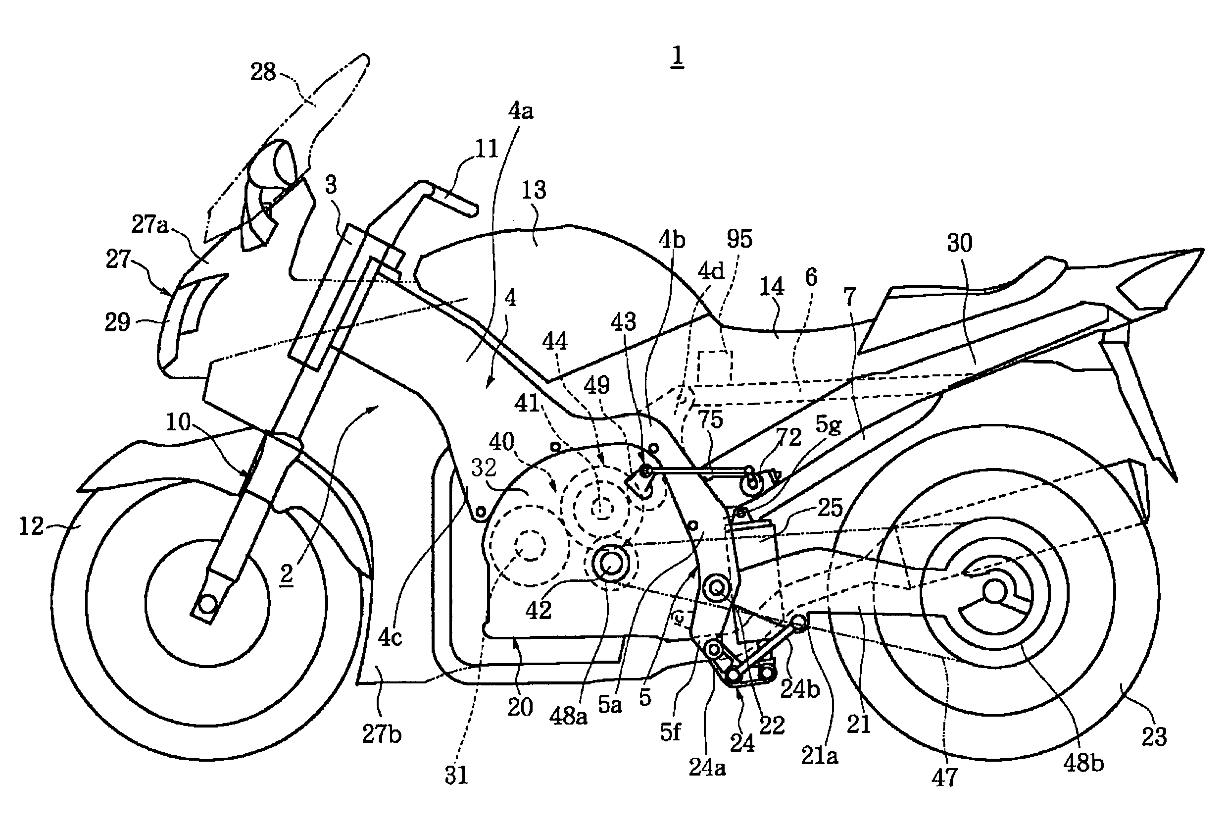 Automatic transmission for a motorcycle