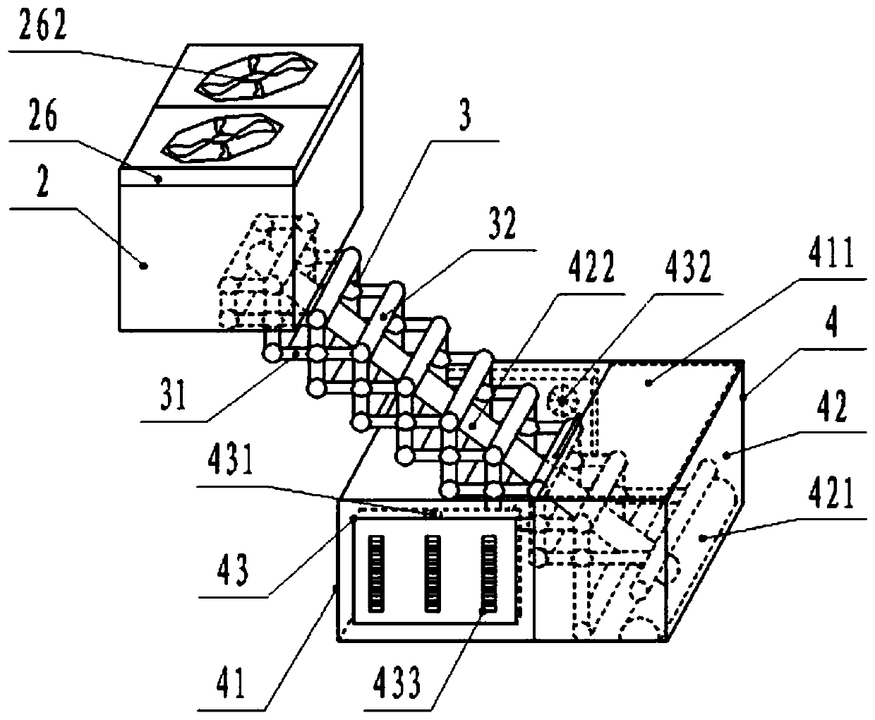 Dissolution treatment device for foot tophus of patients with gout