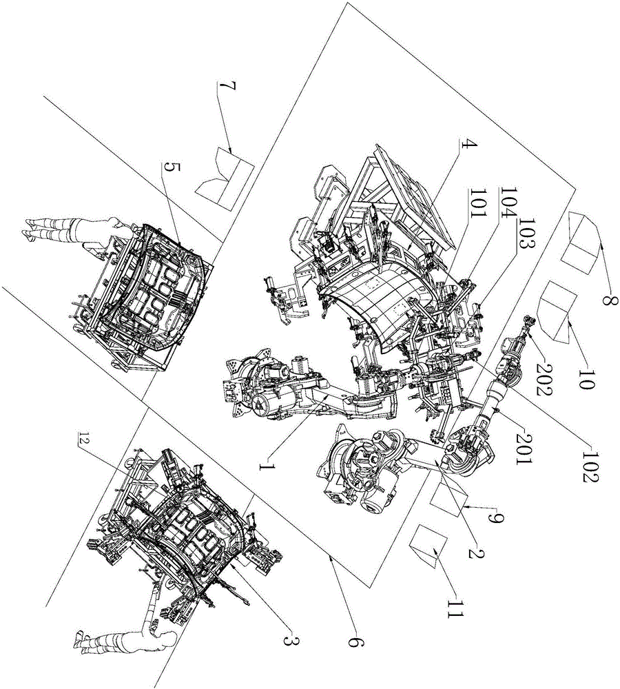 Robot intelligent rolling and edge covering system and robot intelligent rolling and edge covering method