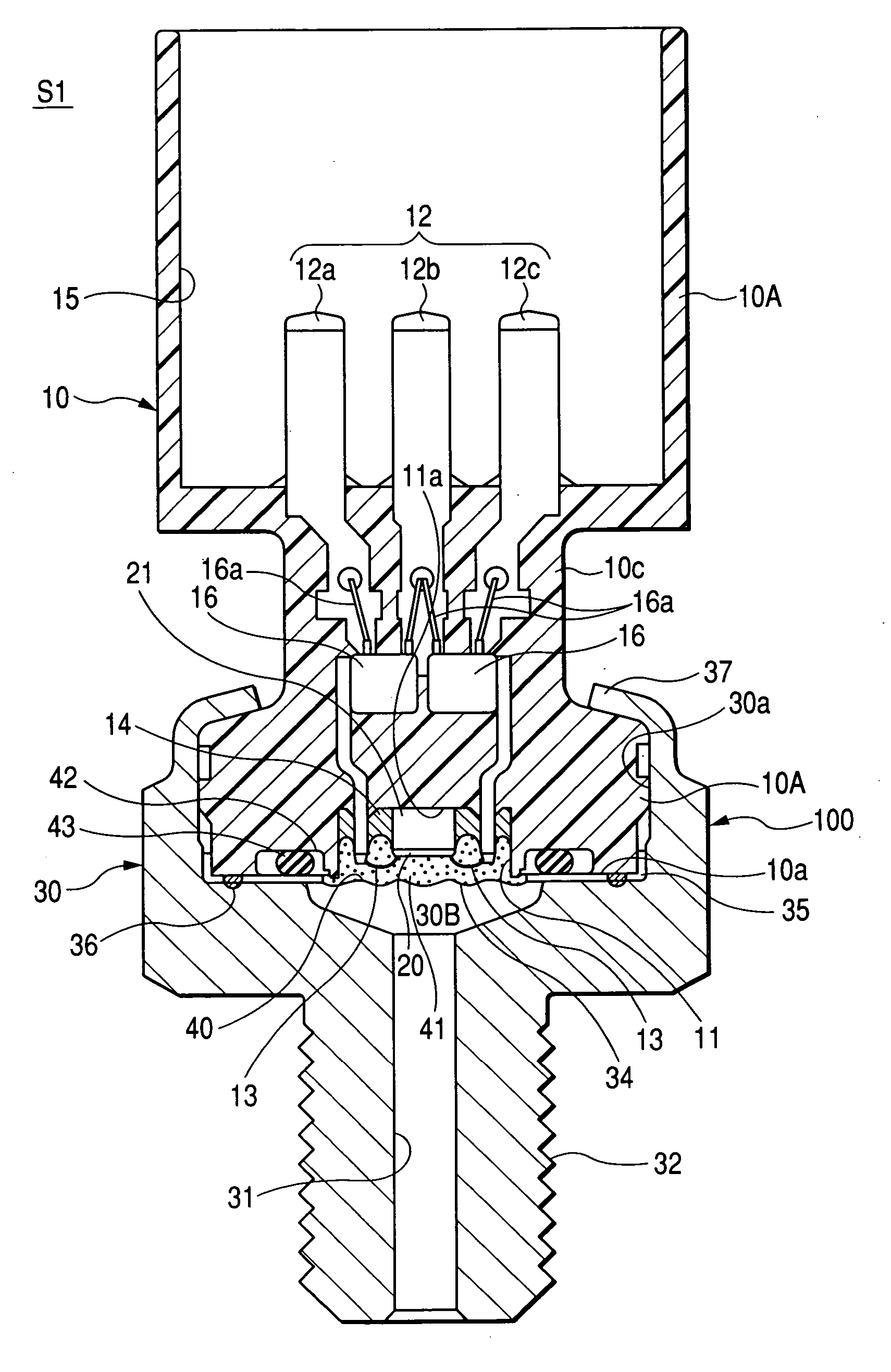 Pressure sensor and related method