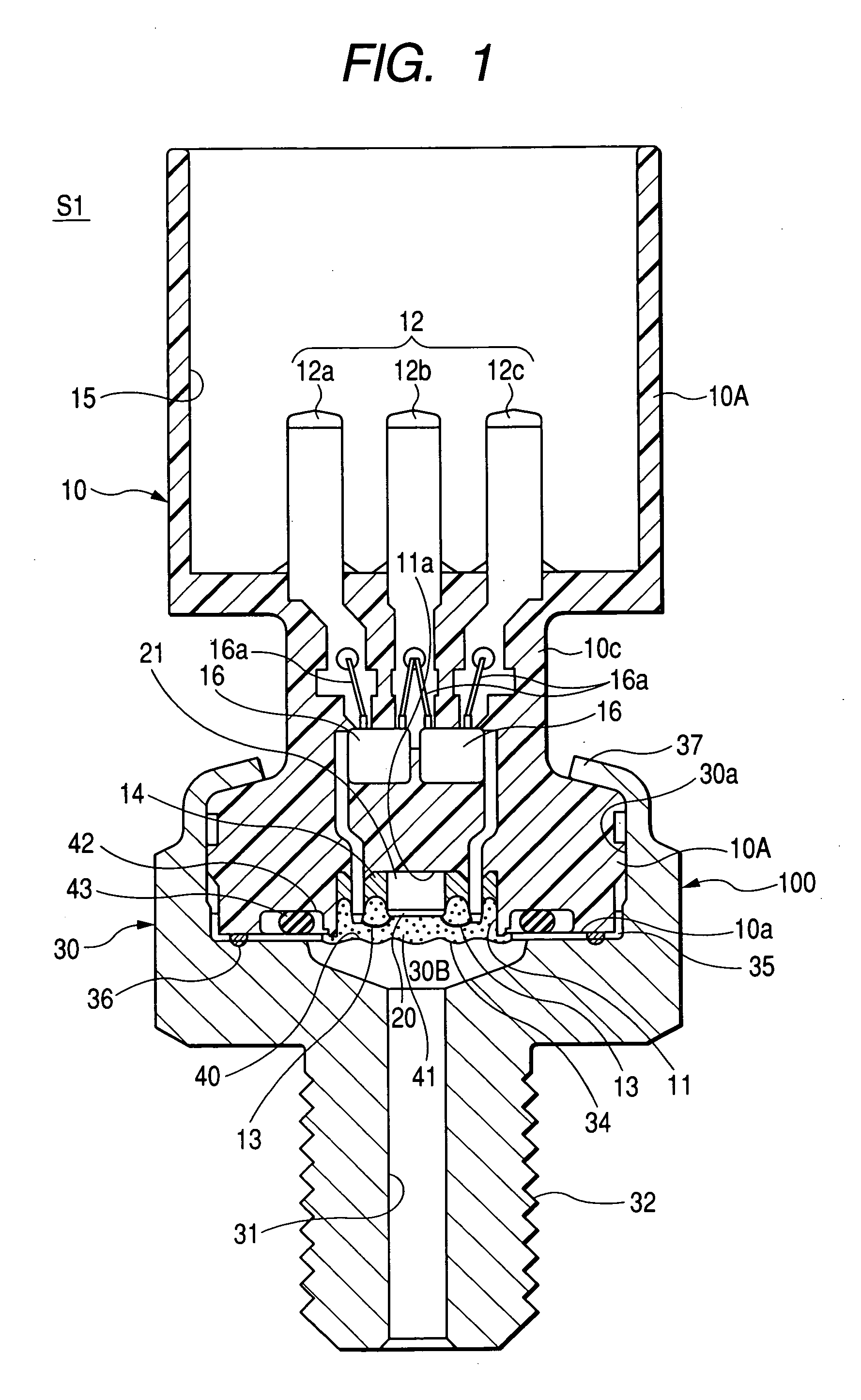 Pressure sensor and related method