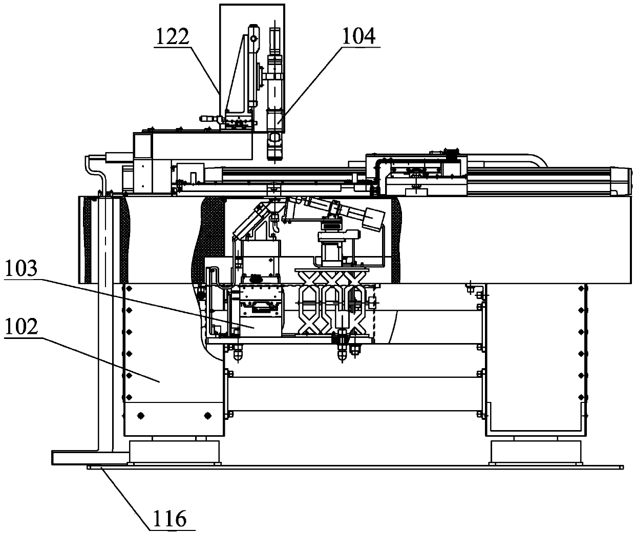 Surface microdefect fast search and micro-milling repair device for large-diameter KDP crystal elements