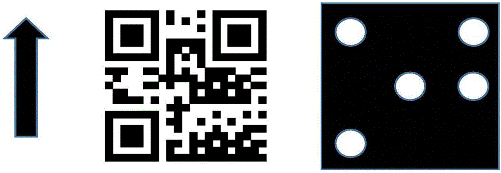 Robot global space positioning method based on graphical labels and camera