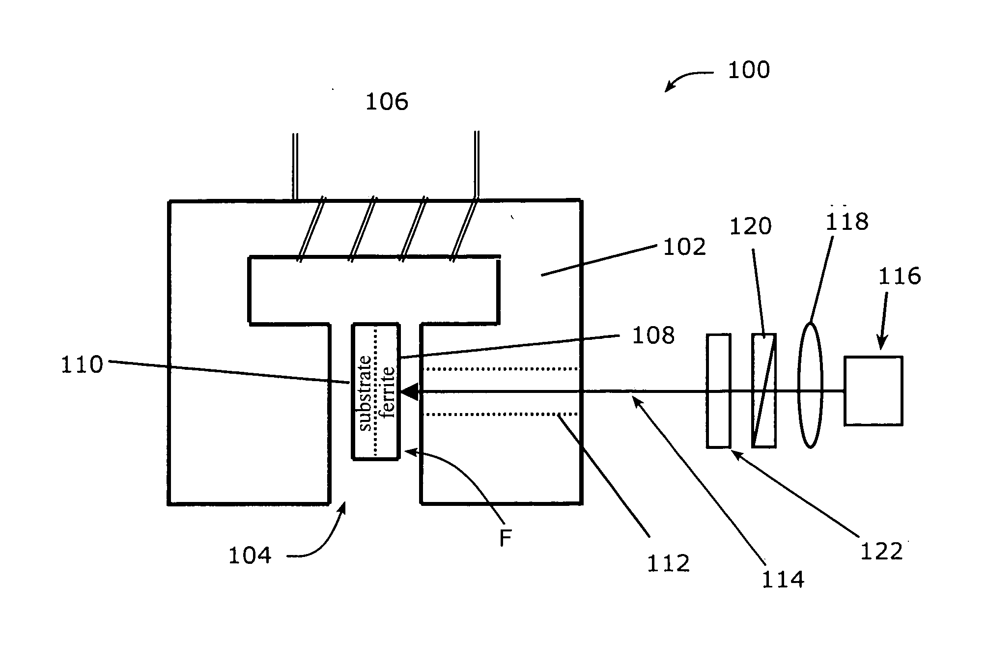 Magneto-optical device with an optically induced magnetization