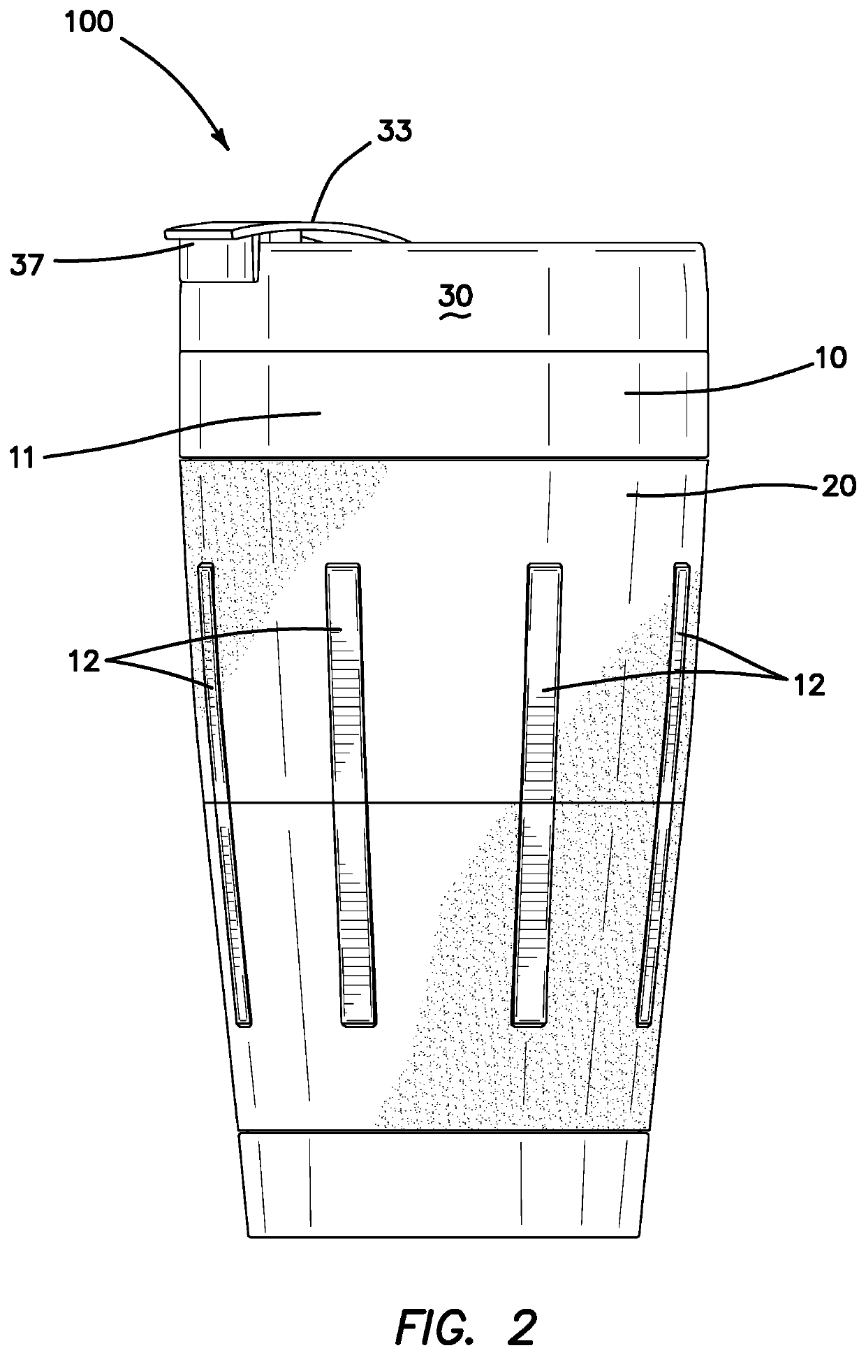 Easily cleanable drinking assembly