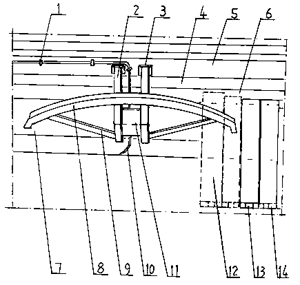 Device for facilitating precast yard portal crane to pass through intersection