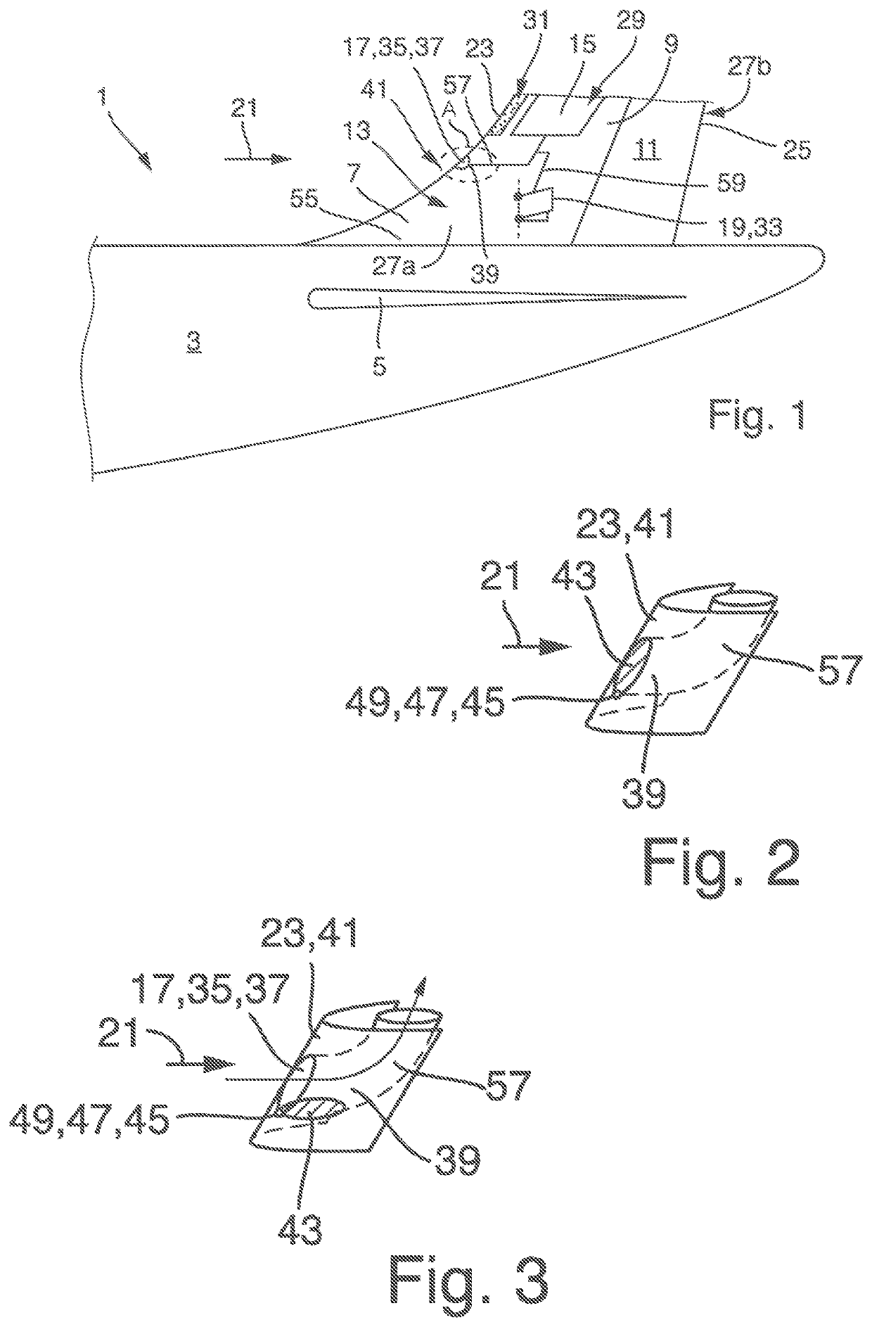 Vertical tail unit for flow control