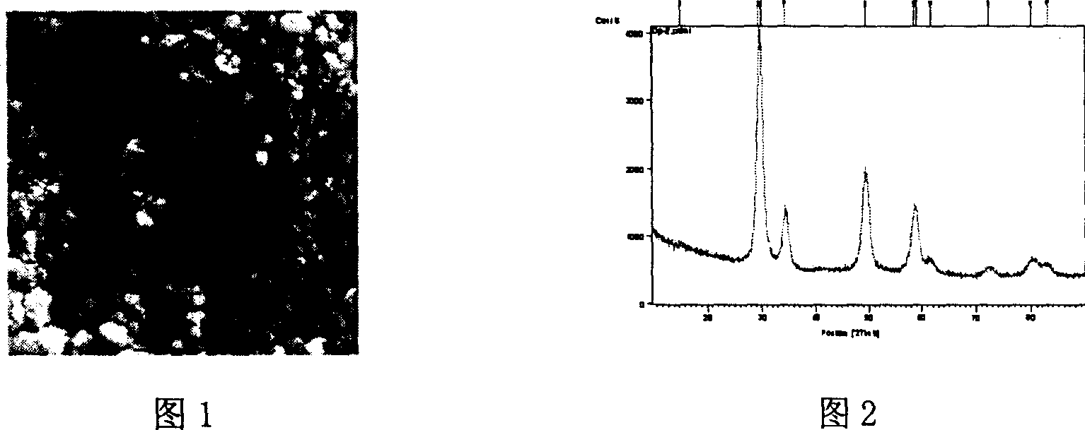 Solid solution composition of cerium zirconium compound oxide with high specific surface and method for preparing the same