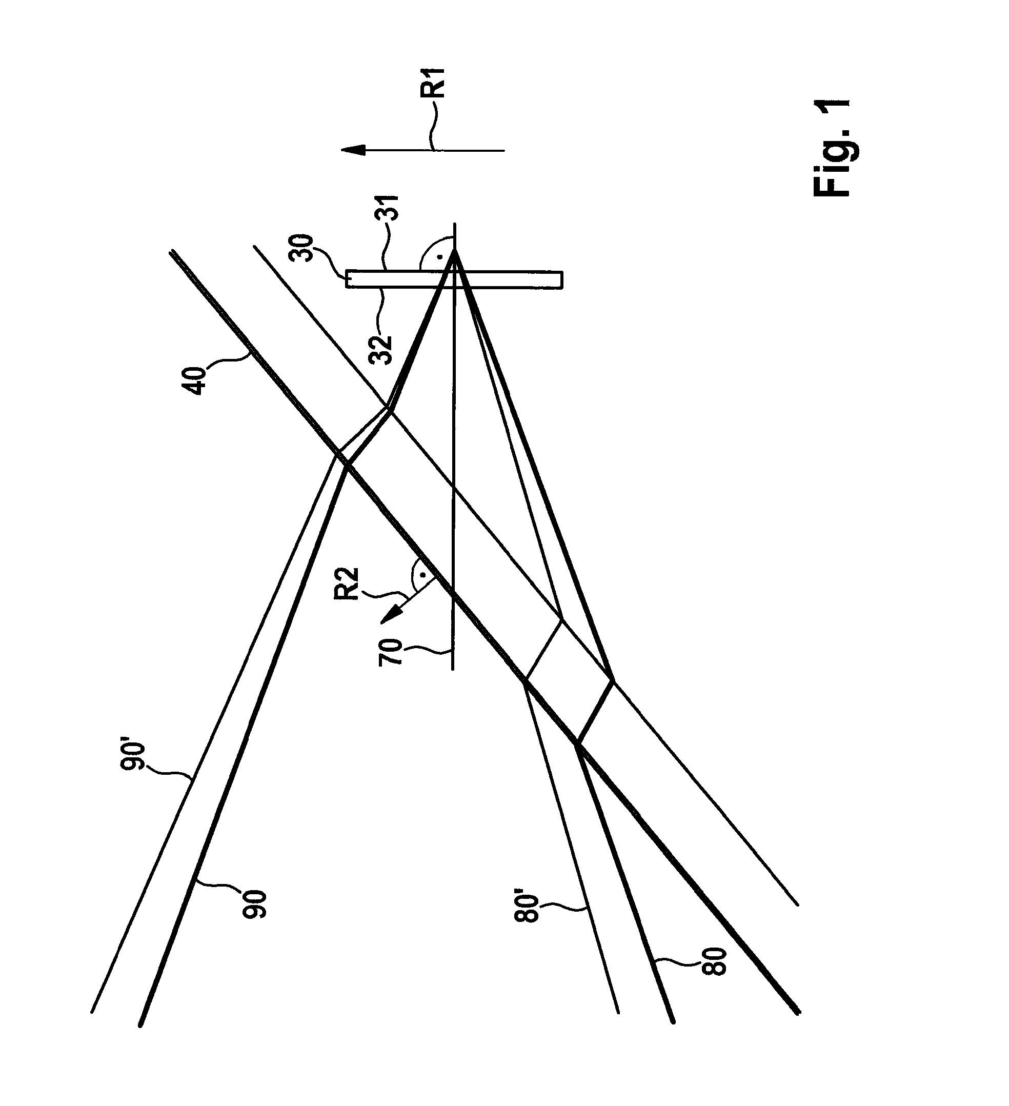 Device for a motor vehicle including an optical area sensor having an optical semiaxis and an optical system having an aperture angle and use of the device in a vehicle