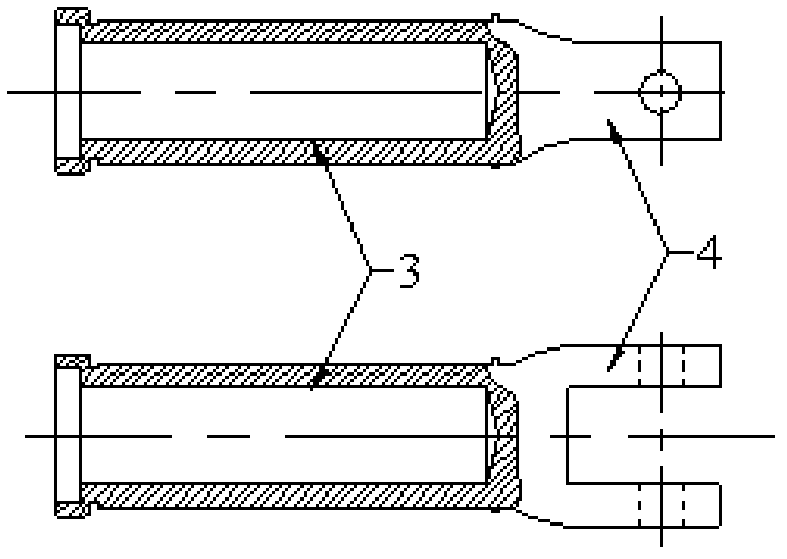 Connecting hardware fitting for sectional composite insulator