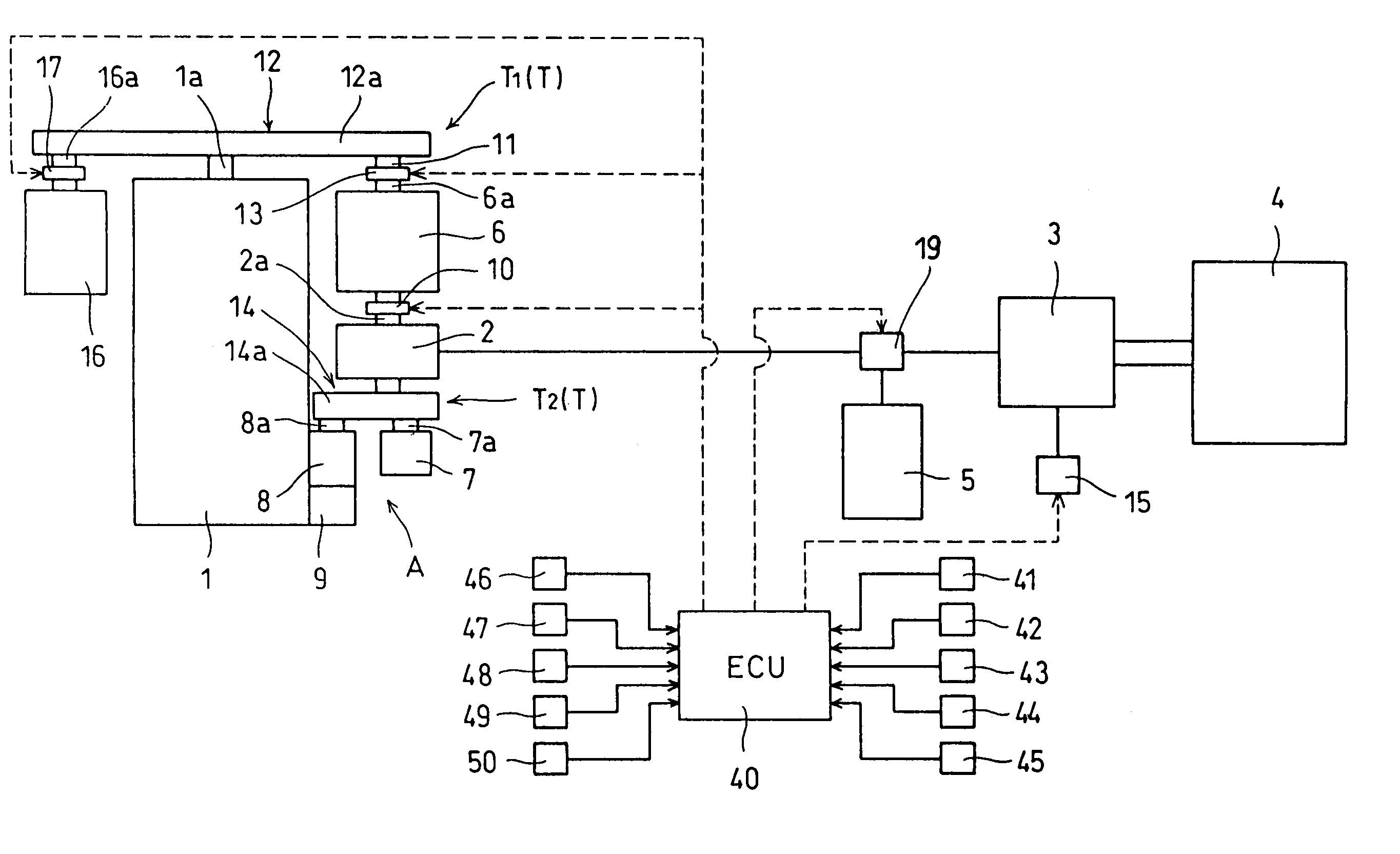 Power device equipped with combustion engine and stirling engine