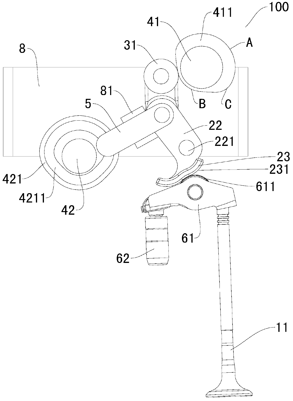 Valve timing mechanism for engine and vehicle with the same