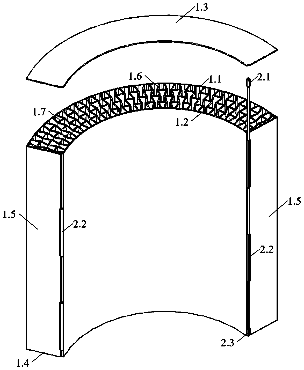 Bridge pier anti-collision protective cylinder with low rigidity and high energy consumption